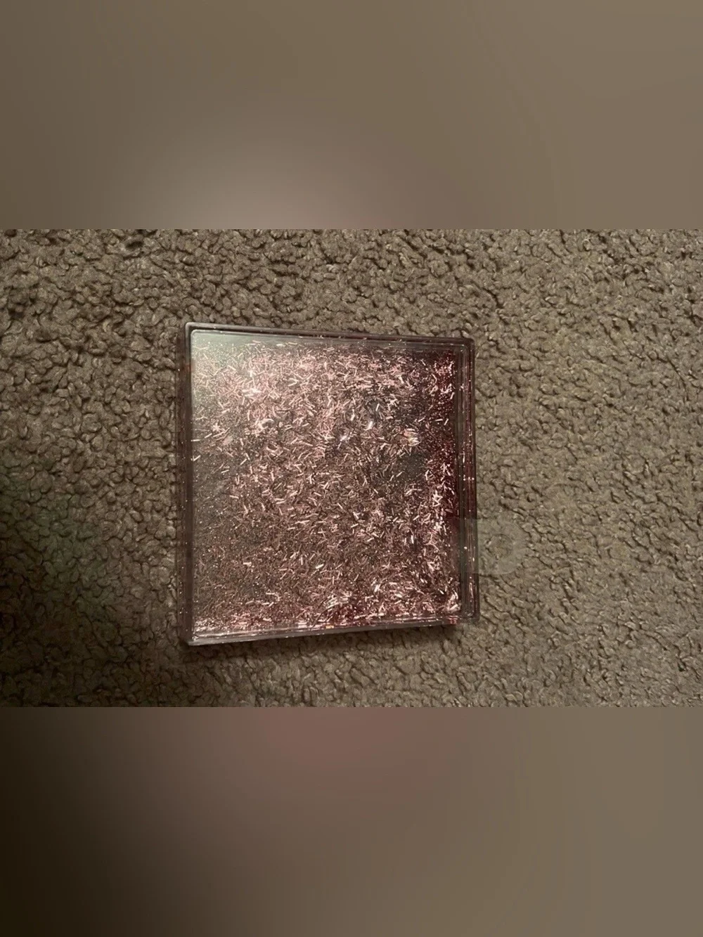 Rose Metallic Square Accent Frame - Decorative Sparkle Tile